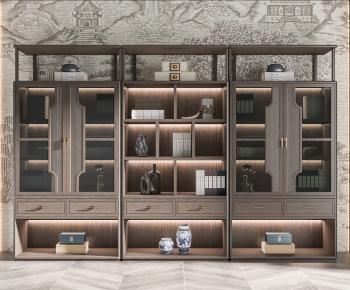 New Chinese Style Bookcase-ID:132425072