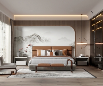 New Chinese Style Bedroom-ID:558218001