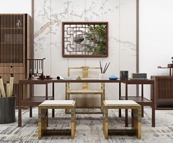 Chinese Style Tea Tables And Chairs-ID:237500781