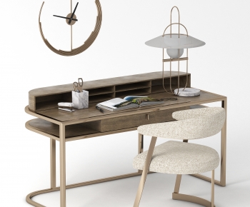 Simple European Style Computer Desk And Chair-ID:846101056