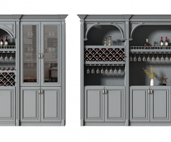 Simple European Style Wine Cabinet-ID:754018079