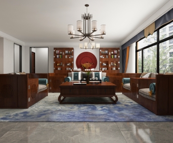 Chinese Style A Living Room-ID:971791036