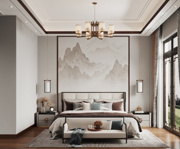 New Chinese Style Bedroom-ID:250113011