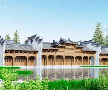 Chinese Style Ancient Architectural Buildings-ID:479357962