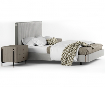 Modern Double Bed-ID:545504097