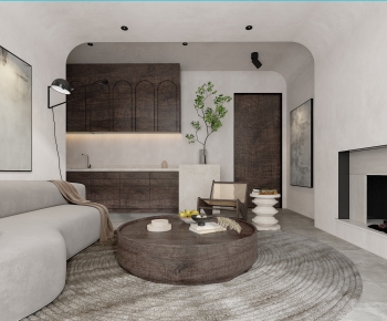 Wabi-sabi Style A Living Room-ID:449594021