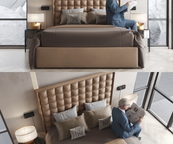 Modern Double Bed-ID:236579904