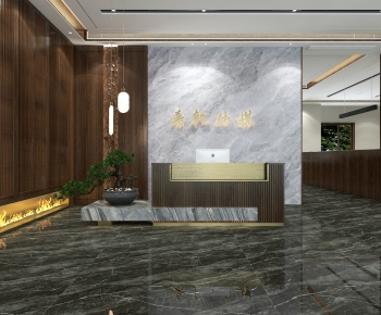 New Chinese Style Office Reception Desk-ID:336839911