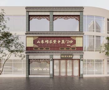 New Chinese Style Facade Element-ID:385543118