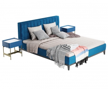 Modern Double Bed-ID:862837086