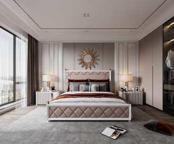 Simple European Style Bedroom-ID:493778941