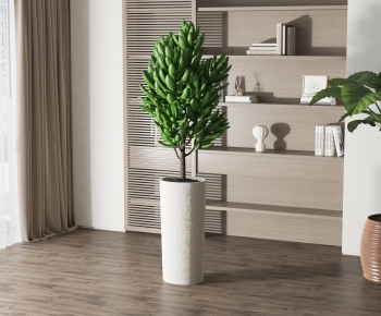 Modern Potted Green Plant-ID:592576032