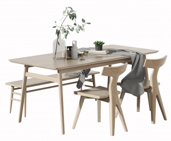 Nordic Style Dining Table And Chairs-ID:504352097