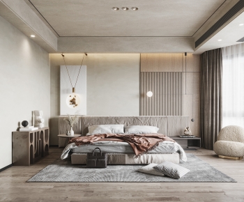 Wabi-sabi Style Bedroom-ID:860620984