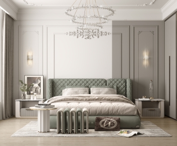 Simple European Style Bedroom-ID:613773119