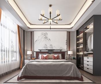 New Chinese Style Bedroom-ID:658356908