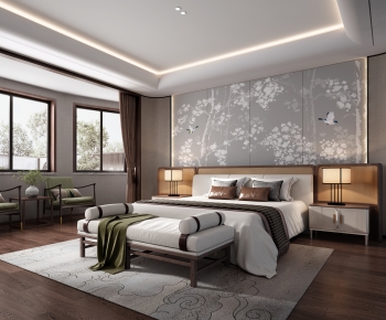 New Chinese Style Bedroom-ID:205424071