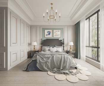 Simple European Style Bedroom-ID:148907906