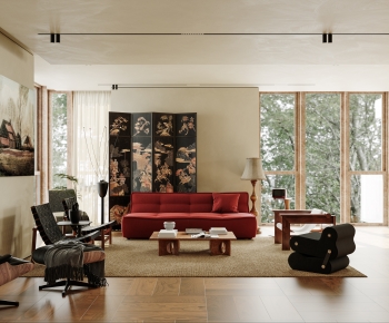 Wabi-sabi Style A Living Room-ID:764765981