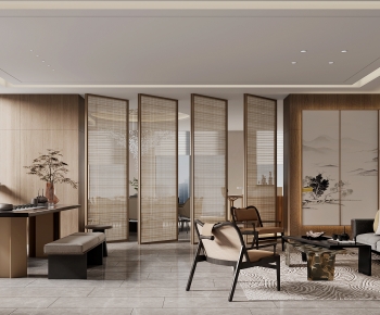 New Chinese Style Office Living Room-ID:440694098