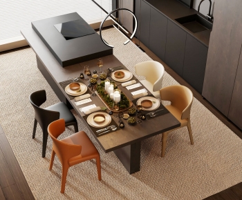 Modern Dining Table And Chairs-ID:734817984