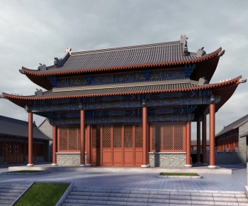 Chinese Style Ancient Architectural Buildings-ID:214049883