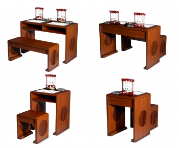 New Chinese Style Computer Desk And Chair-ID:661648041