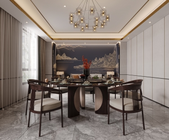 New Chinese Style Dining Room-ID:180381067