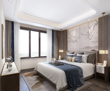 New Chinese Style Bedroom-ID:598660954