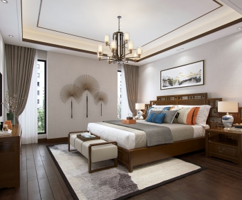 New Chinese Style Bedroom-ID:394601112