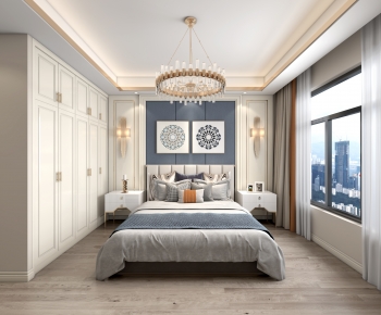 Simple European Style Bedroom-ID:827095036