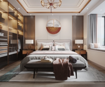 New Chinese Style Bedroom-ID:621754888