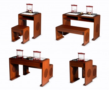 New Chinese Style Computer Desk And Chair-ID:999948023