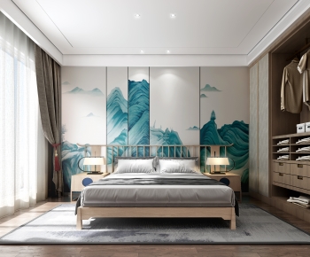 New Chinese Style Bedroom-ID:405118949