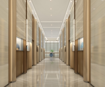 Modern Corridor Elevator Hall-ID:597016107