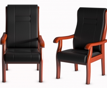 现代木质皮革扶手椅-ID:582828042