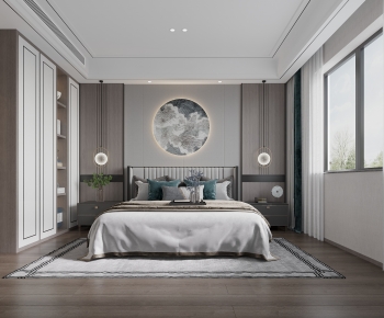 New Chinese Style Bedroom-ID:343646052