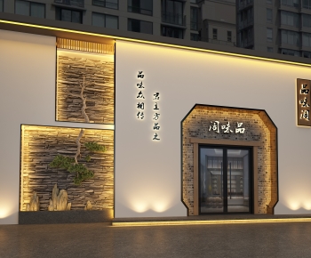 New Chinese Style Facade Element-ID:425417902