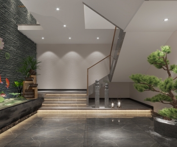 New Chinese Style Stairwell-ID:514482981