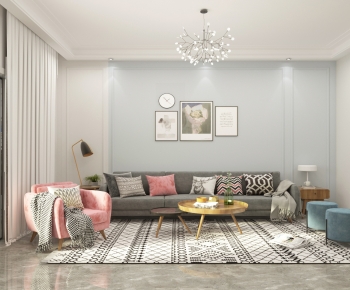 Modern A Living Room-ID:395121107