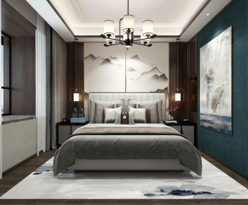 New Chinese Style Bedroom-ID:280246978