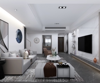 Modern A Living Room-ID:380599989