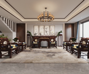 Chinese Style A Living Room-ID:977422957