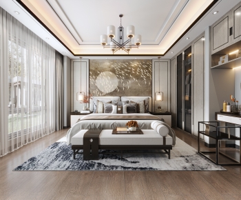 New Chinese Style Bedroom-ID:438934098