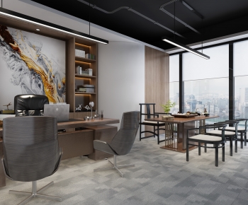 New Chinese Style Manager's Office-ID:906682017