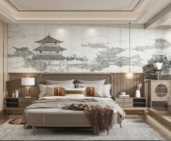 New Chinese Style Bedroom-ID:849165926