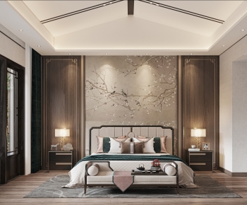 New Chinese Style Bedroom-ID:364959212