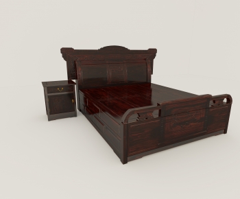 Chinese Style Double Bed-ID:809345967
