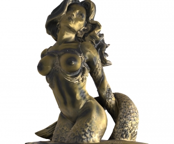现代性感美人鱼雕像-ID:608181006