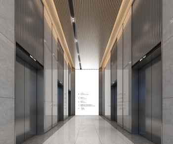 Modern Office Elevator Hall-ID:324034936